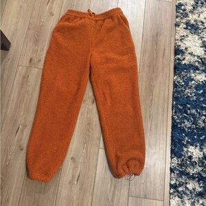 Cozy Orange Fleece Pants